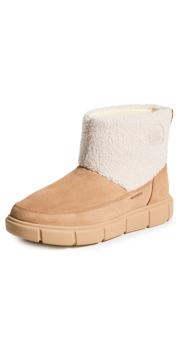 Sorel Sorel Explorer III Slip-on Cozy Waterproof Boots Tawny Buff/Sea Salt