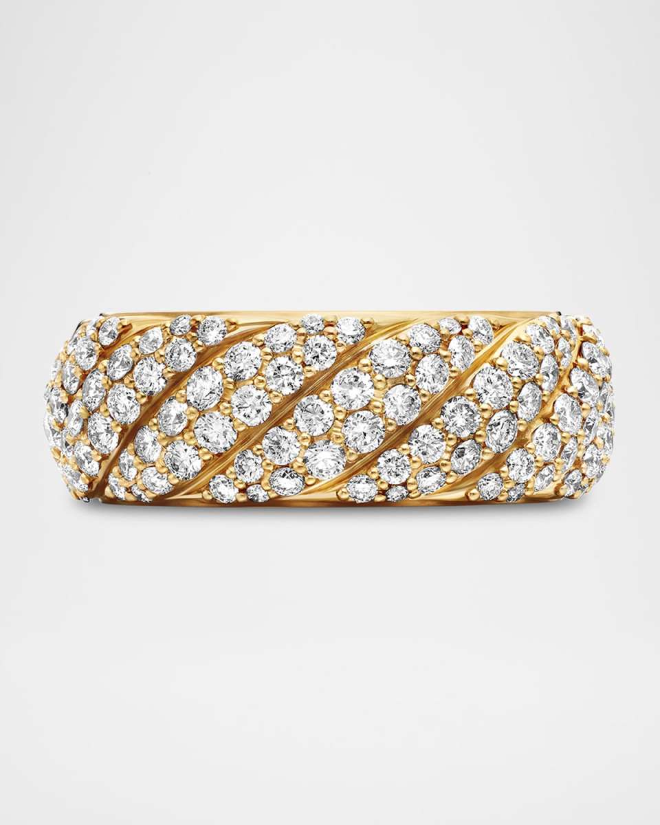 7.5mm Sculpted Cable Ring in 18K Gold