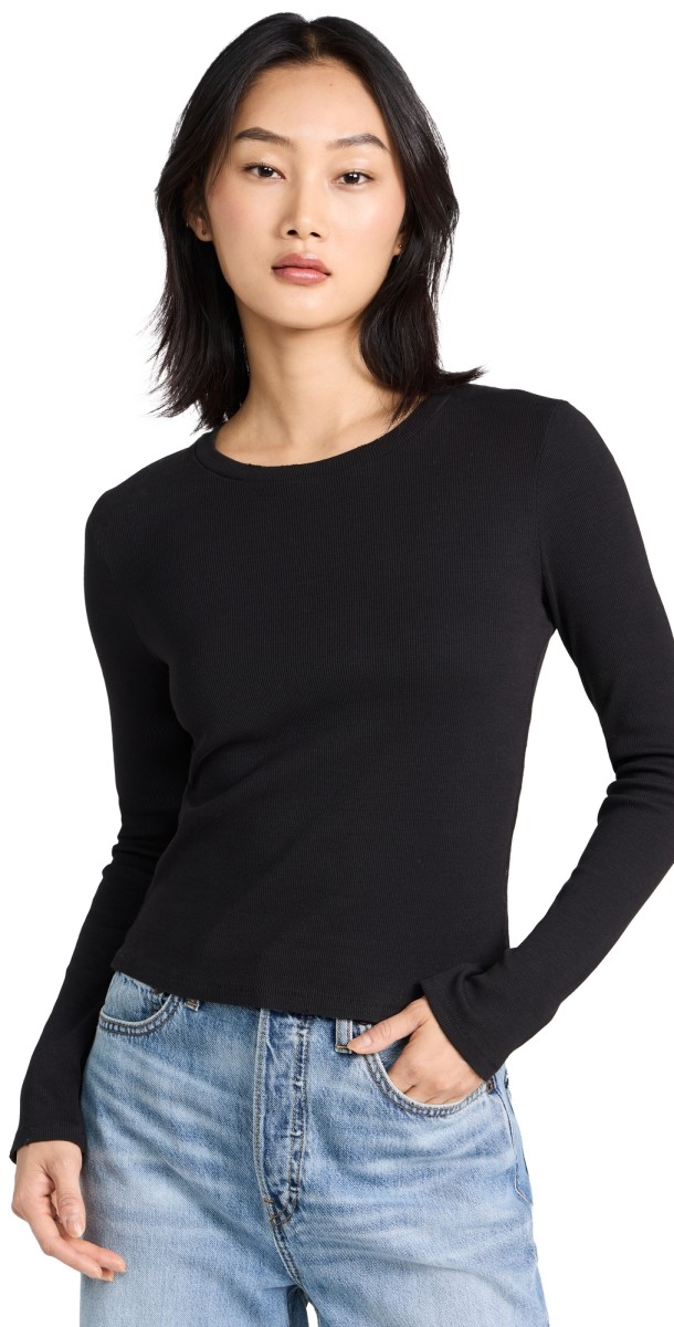 AMO Rib Tee Black