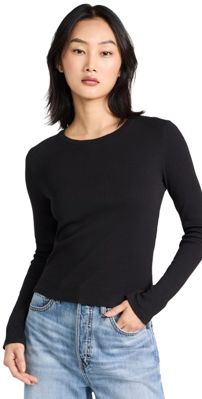 AMO Rib Tee Black