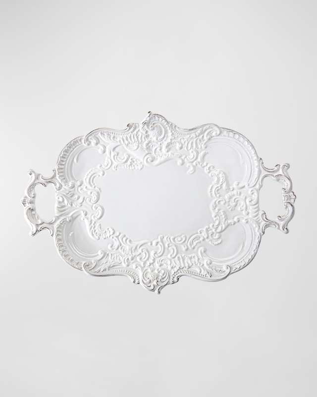 Finezza Antique White Baroque Tray