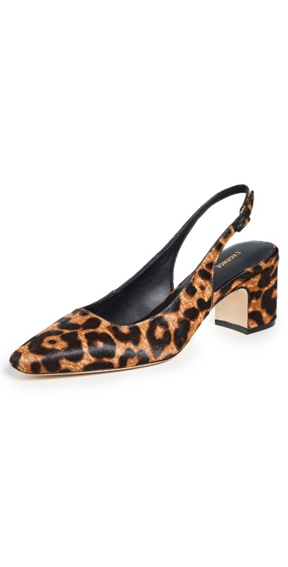 L'AGENCE Elaina Heels Leopard Haircalf