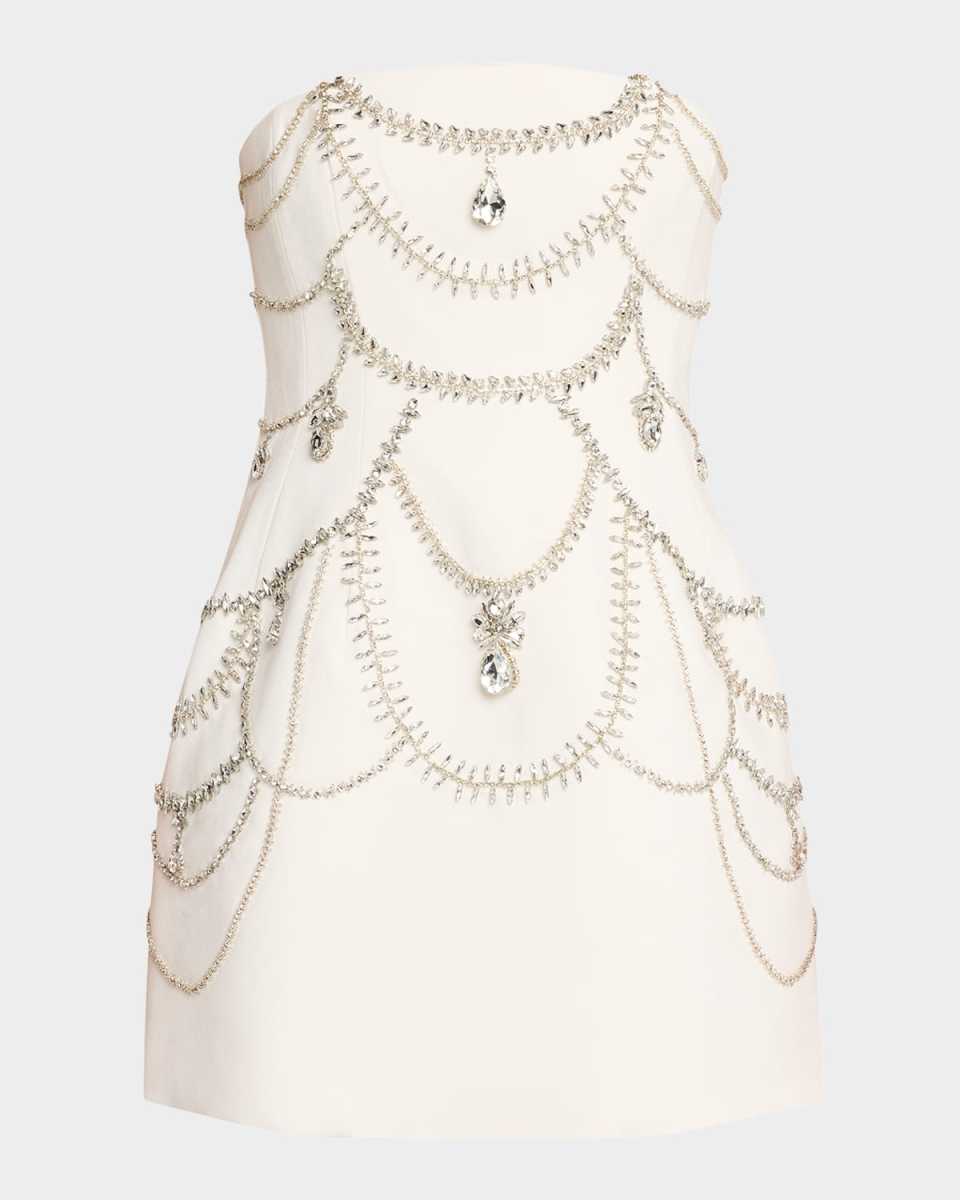 Arta Embellished Strapless Mini Dress