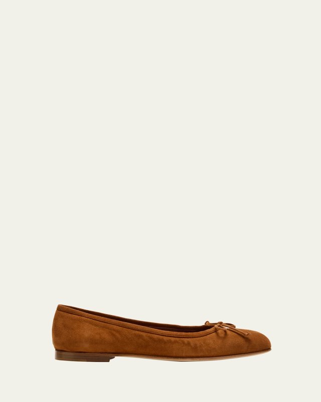 Veralli Suede Bow Ballerina Flats
