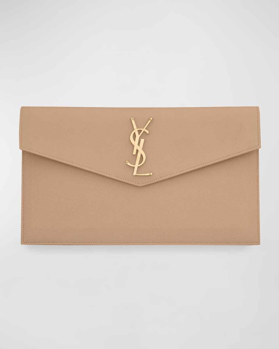 Uptown YSL Pouch in Grained Leather