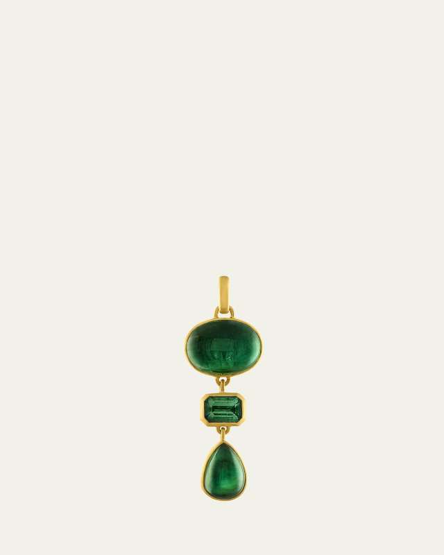 Green Tourmaline Pillar Pendant