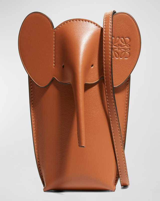 Elephant Pocket in Leather with Strap