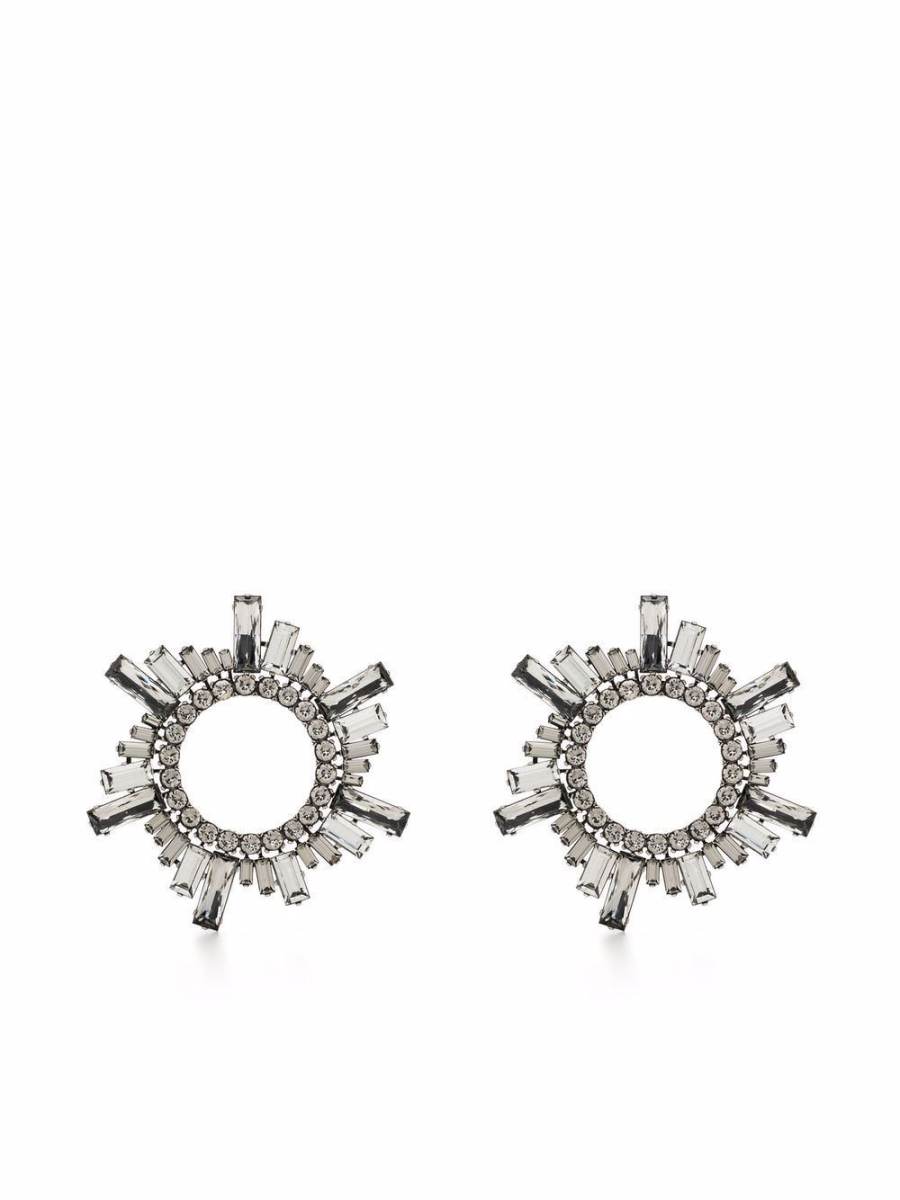 round crystal stud earrings