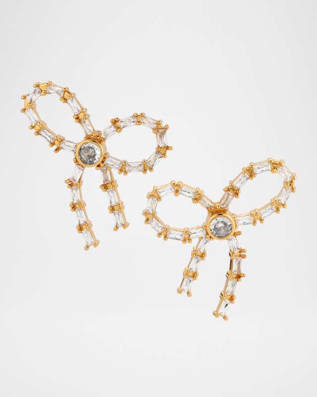 Crystal Bow Stud Earrings