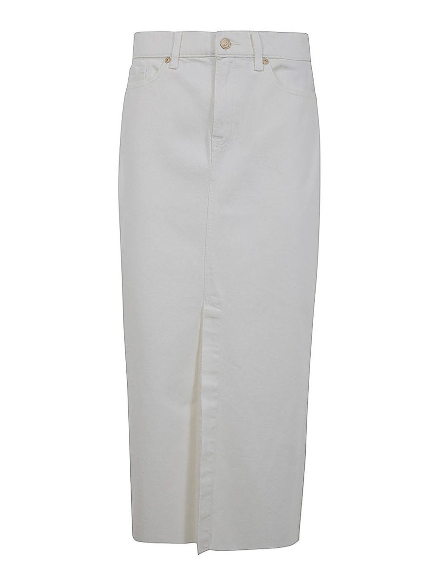 7 For All Mankind Jupe Midi - Bleu