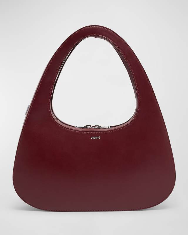 Swipe Large Zip Leather Shoulder Bag