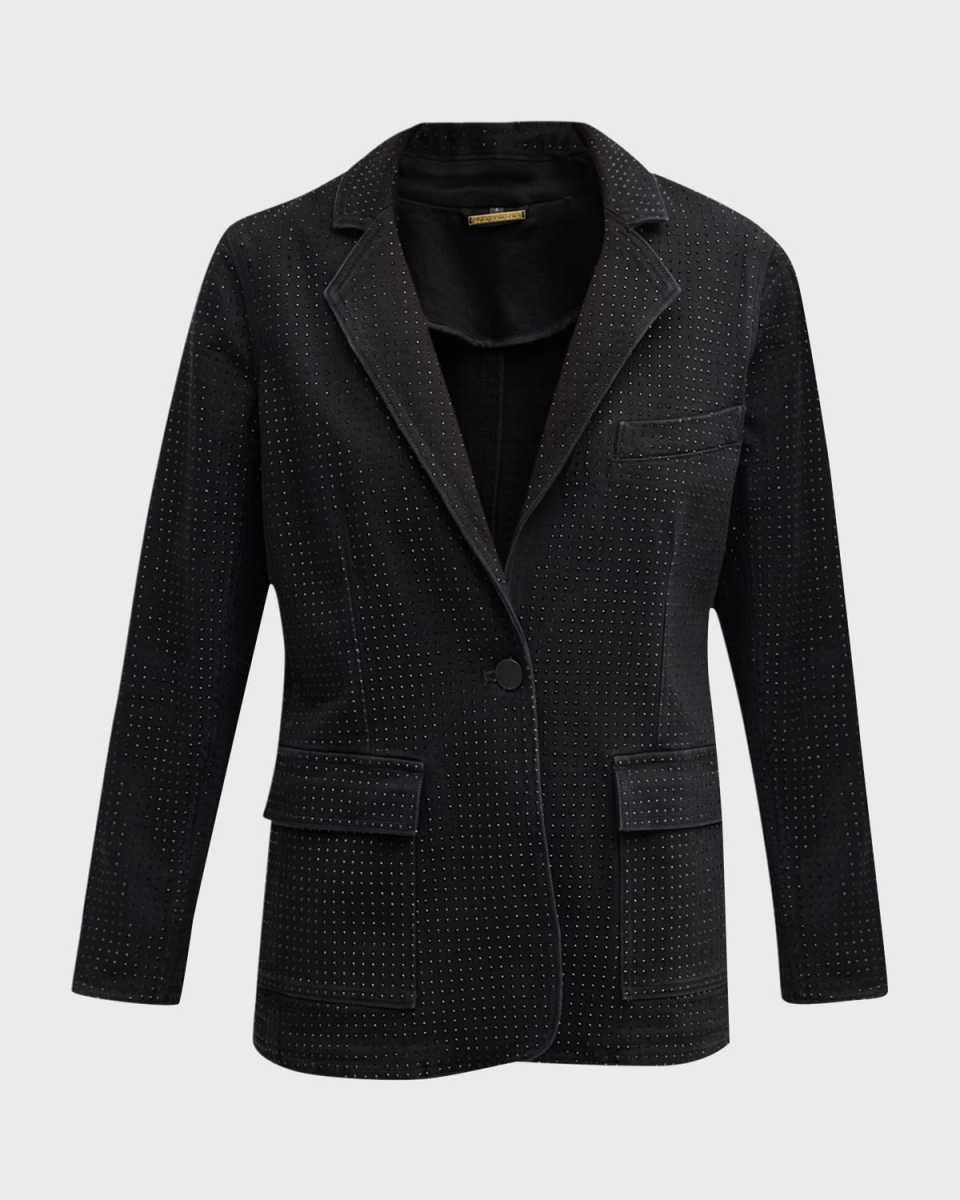 Kiera Embellished Denim Blazer Jacket