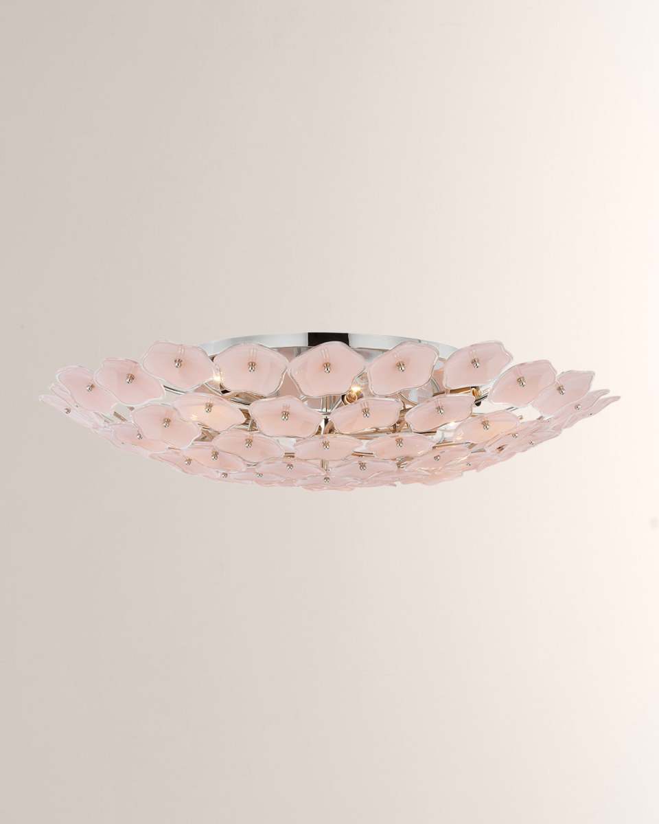 Leighton Grande Flush Mount in Polished Nickel by Kate Spade New York