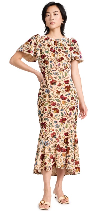 RHODE Arabella Dress Cream Vichy Rose