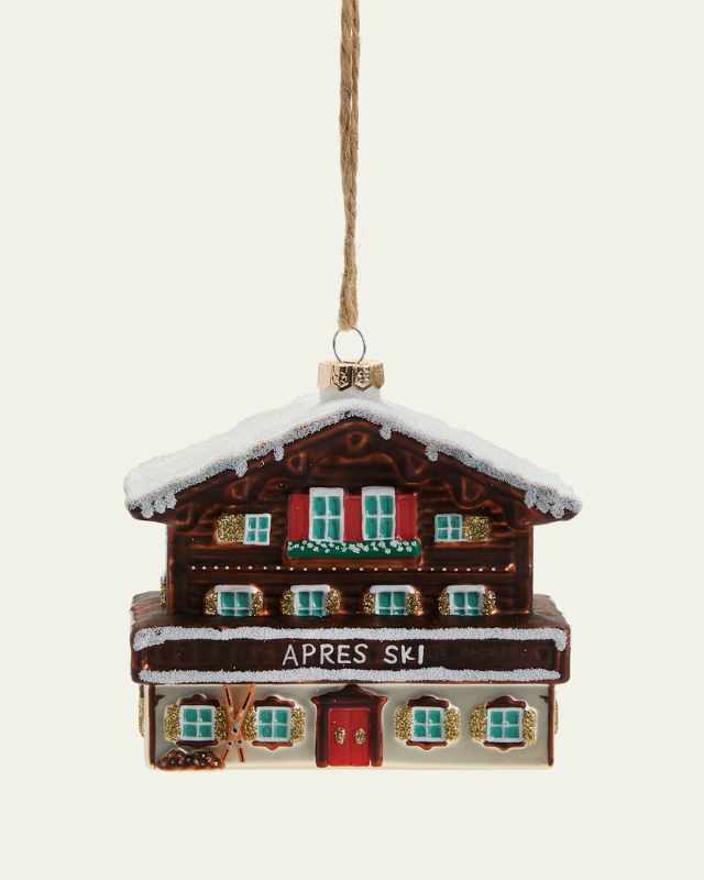 Ski Chalet Christmas Ornament