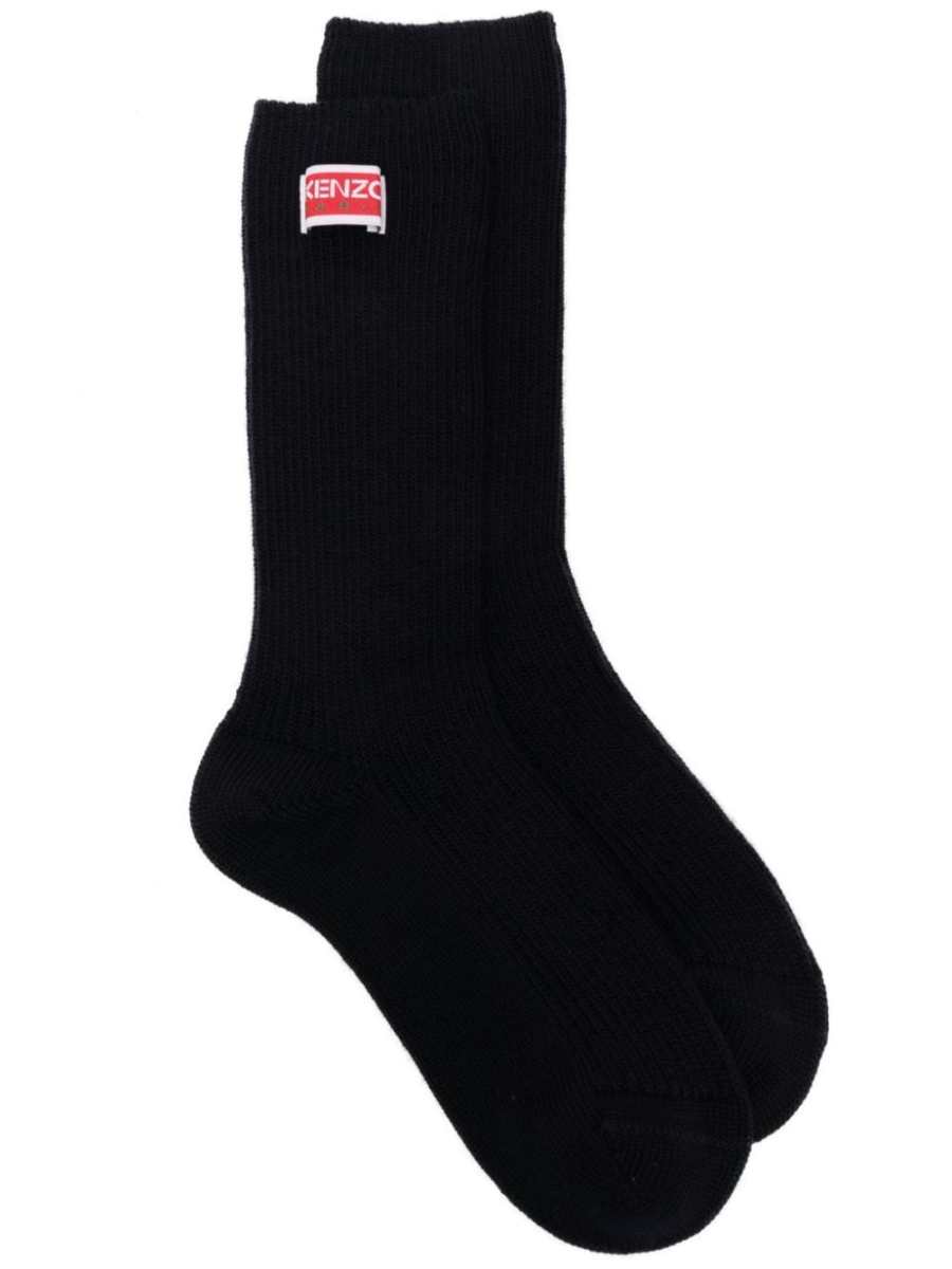 logo-patch ankle socks