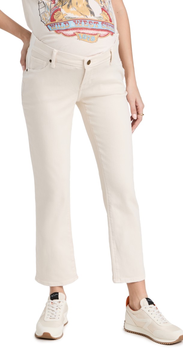 HATCH The Straight Leg Denim Jeans Vanilla