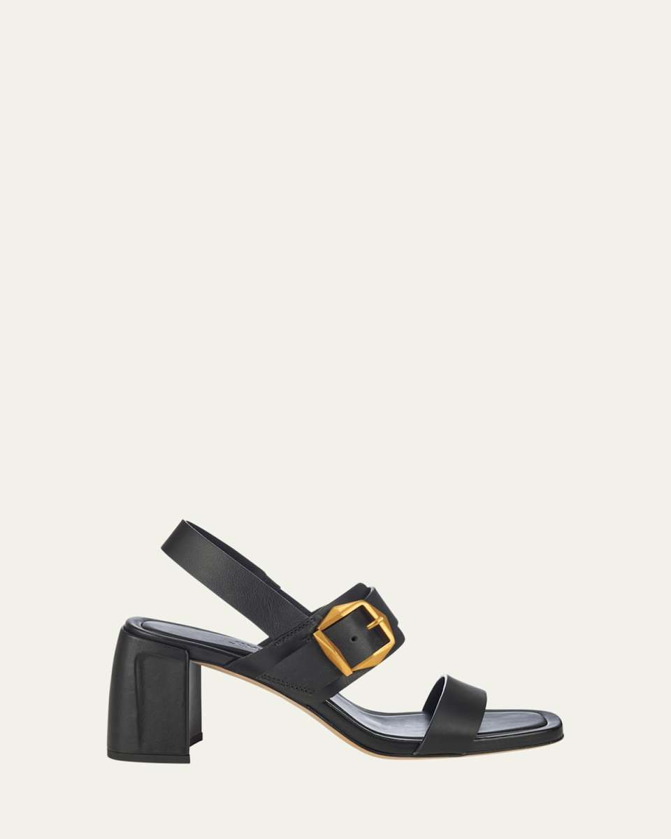 Hawke Leather Buckle Slingback Sandals