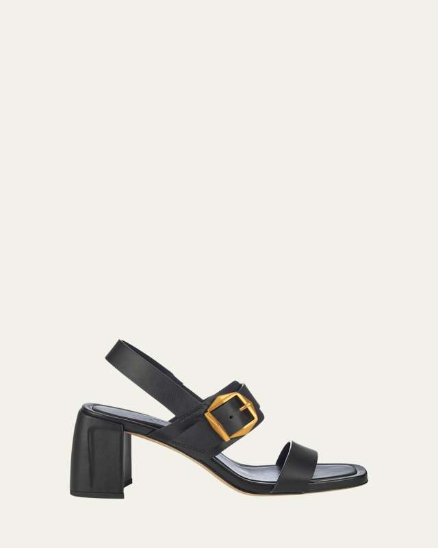 Hawke Leather Buckle Slingback Sandals