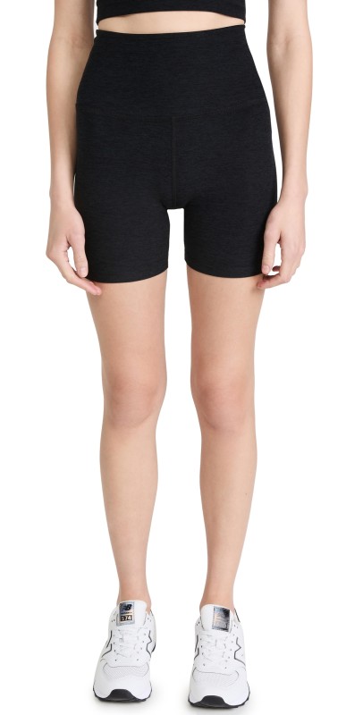 Beyond Yoga Spacedye Keep Pace Biker Shorts Darkest Night