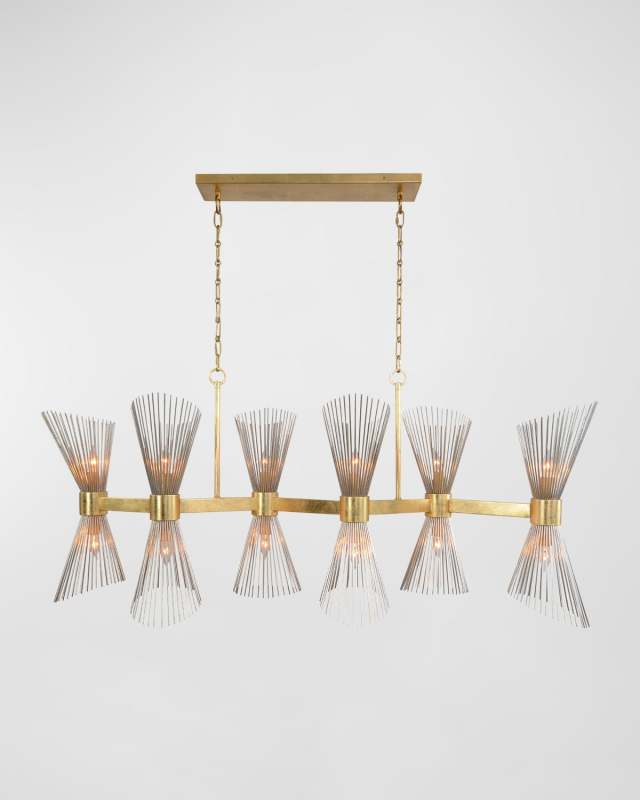 Bonheur 58" 12-Light Horizontal Chandelier