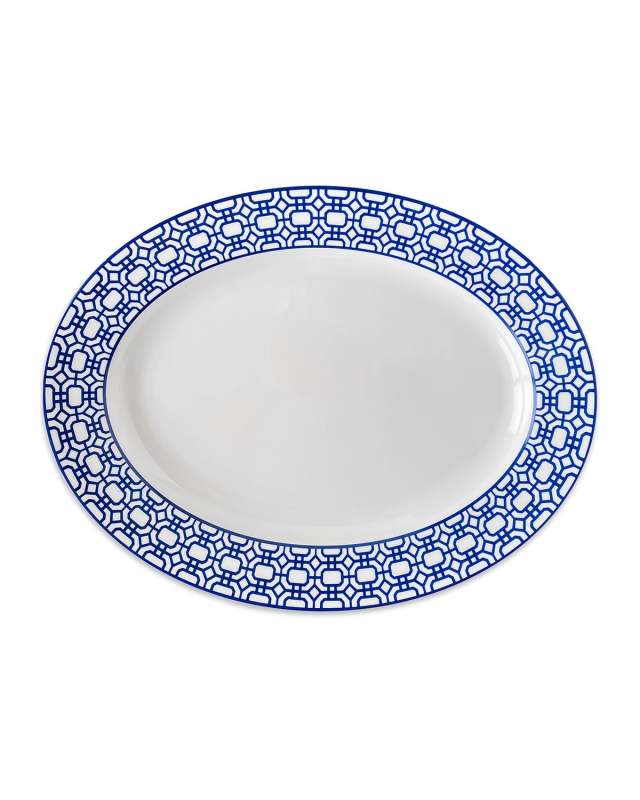 Newport Garden Gate Rimmed Oval Platter, 16"
