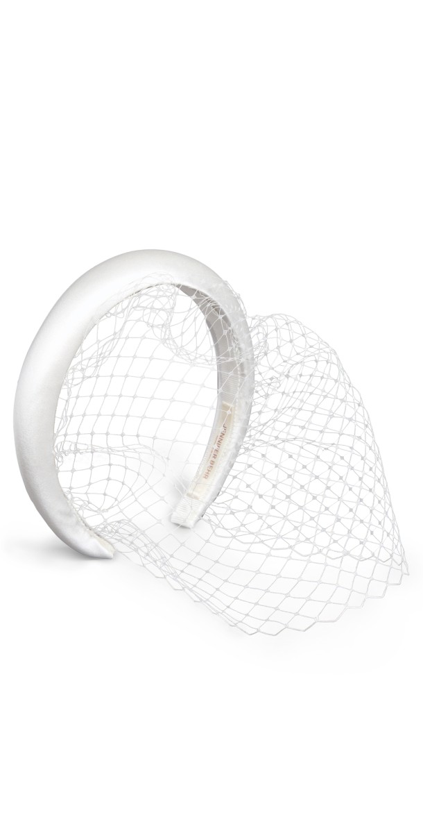 Jennifer Behr Tori Voilette Headband Cream