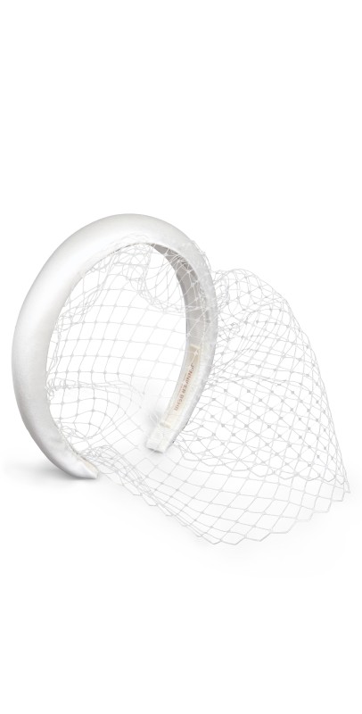 Jennifer Behr Tori Voilette Headband Cream