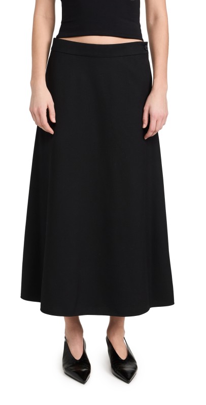 WARDROBE. NYC A-Line Midi Skirt Black