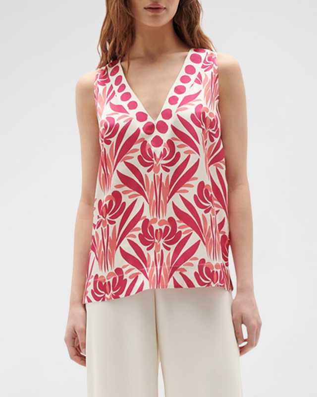 Farrah Printed Sleeveless Top