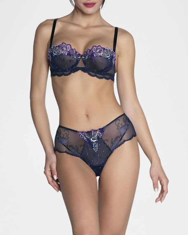 Deesse Desirs Embroidered Tulle Demi Bra