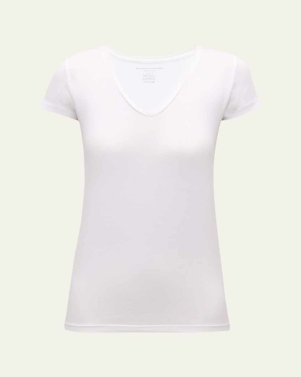 Soft Touch Short-Sleeve V-Neck T