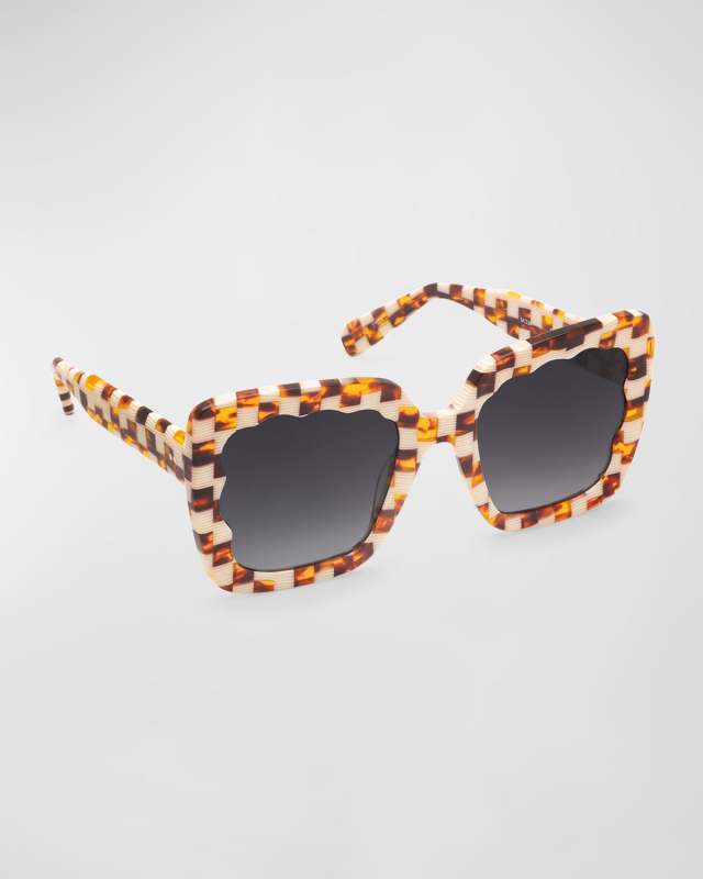 Elizabeth Acetate Square Sunglasses