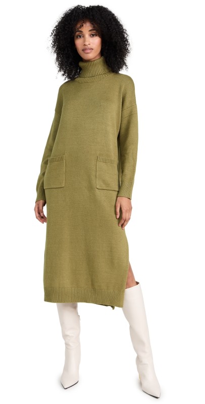 Line & Dot Rianne Dress Olive