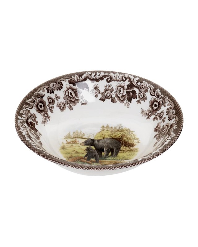 Woodland American Wildlife Black Bear Ascot Cereal Bowl