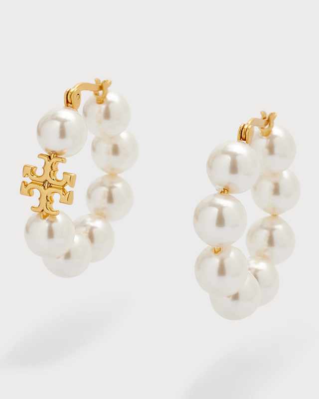 Kira Pearly Hoop Earrings