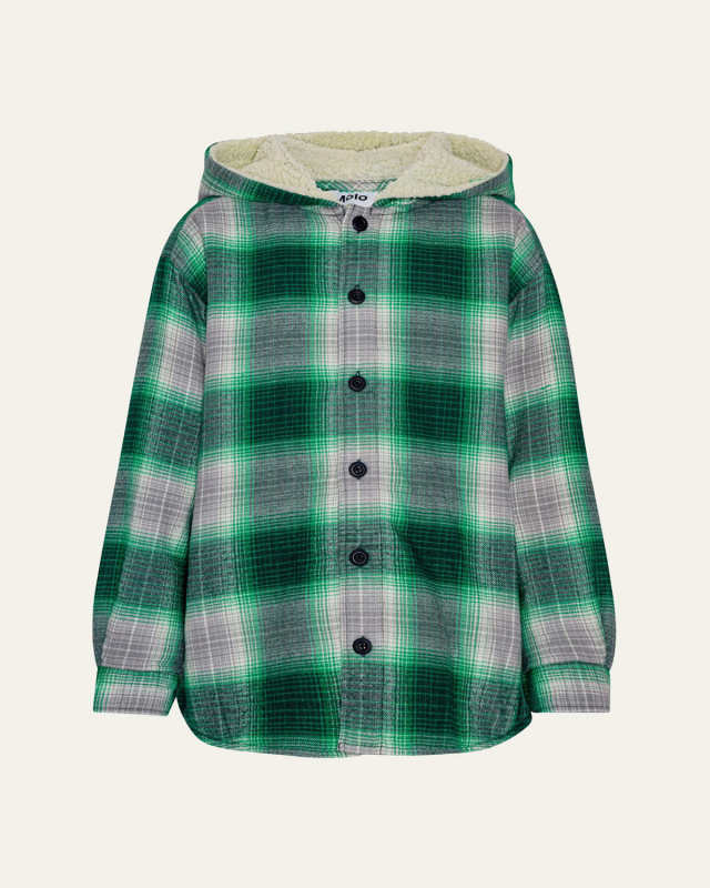 Boy's Hamelo Plaid-Print Shacket, Size 7-16