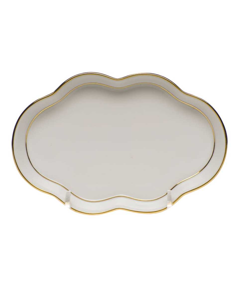 Golden Edge Small Scalloped Tray