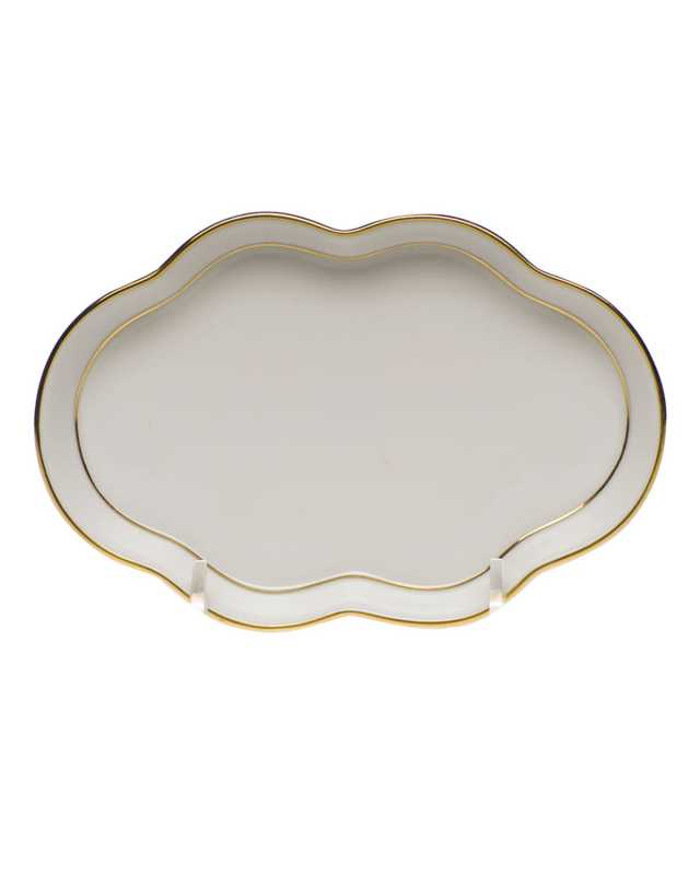 Golden Edge Small Scalloped Tray