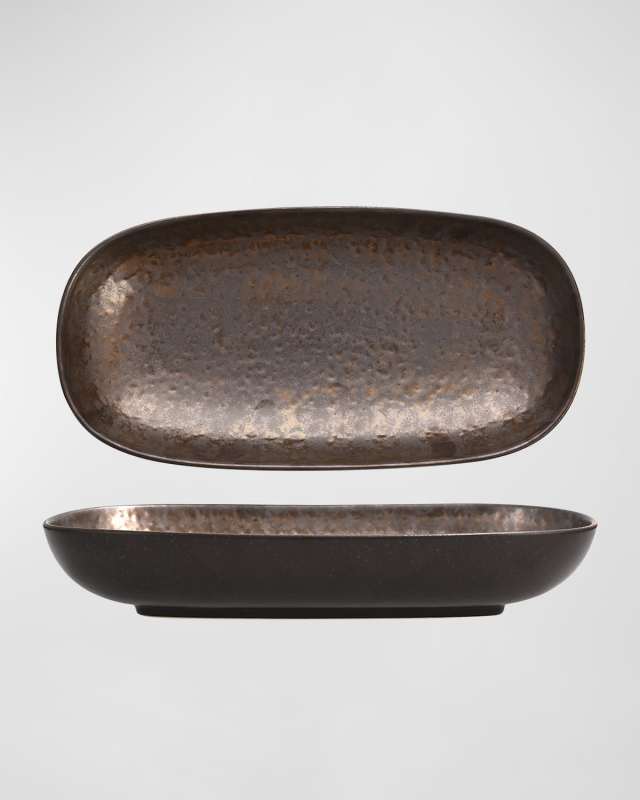 Nivo Metallic Low Serve Bowl, 11.8"