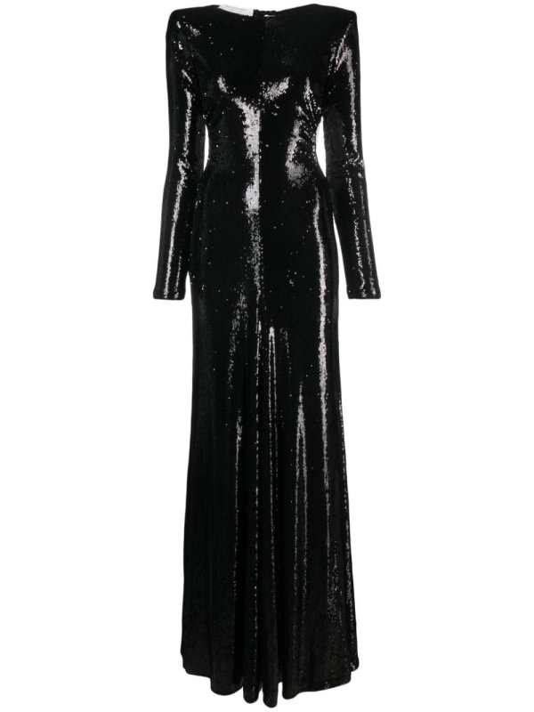 open-back sequin maxi dress