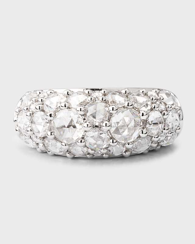 Eclat 18K White Gold Cluster Diamond Ring, Size 7, 2.28tcw