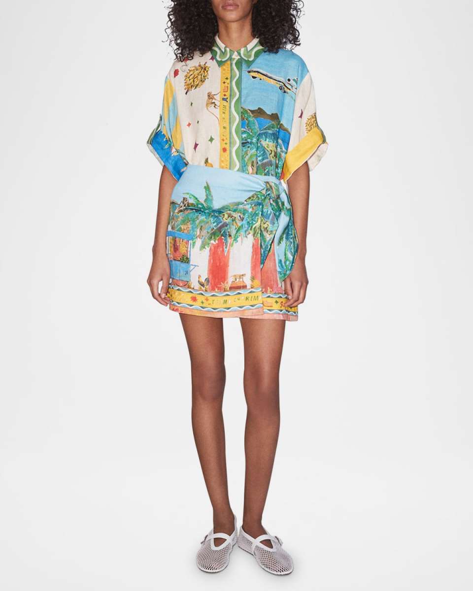 All Aboard Wrap Mini Skirt