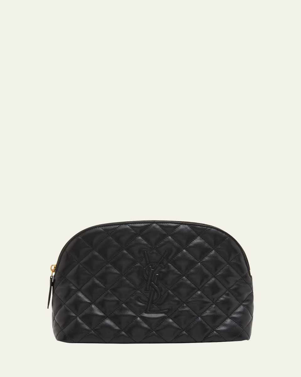 Cassandre YSL Cosmetic Case in Quilted Smooth Leather