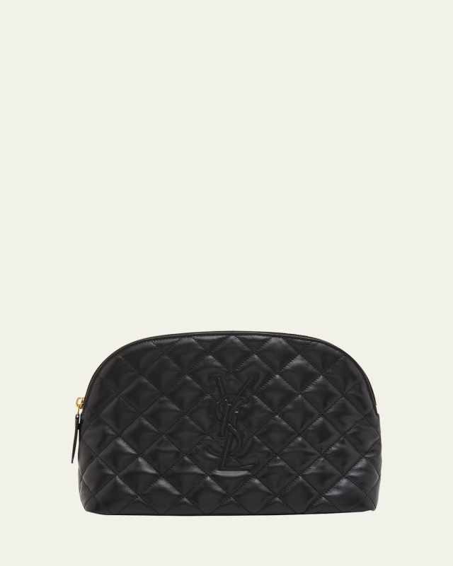 Cassandre YSL Cosmetic Case in Quilted Smooth Leather