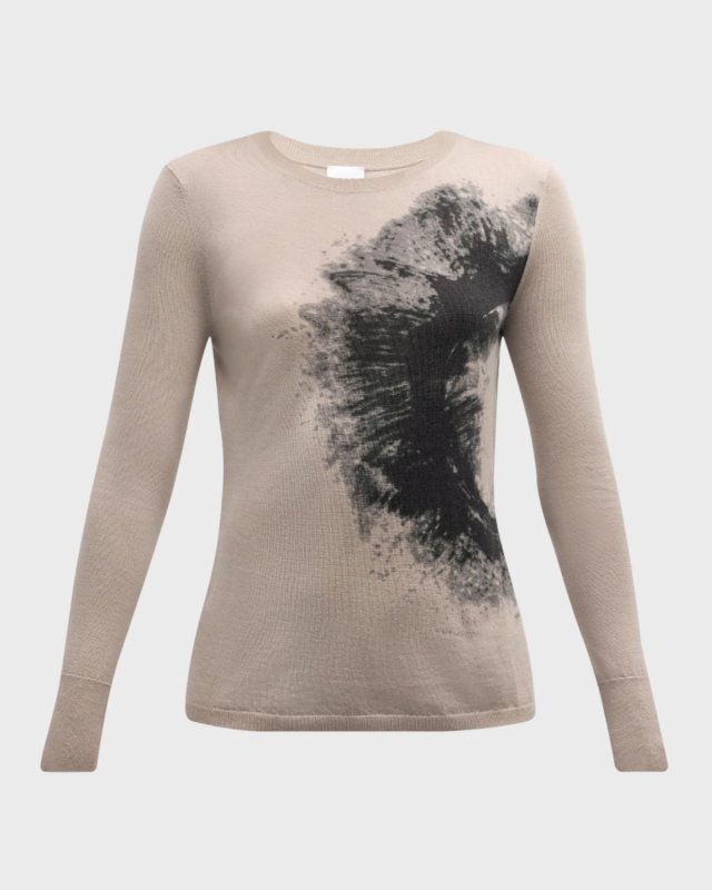 Superfine Brushstroke Cashmere Sweater
