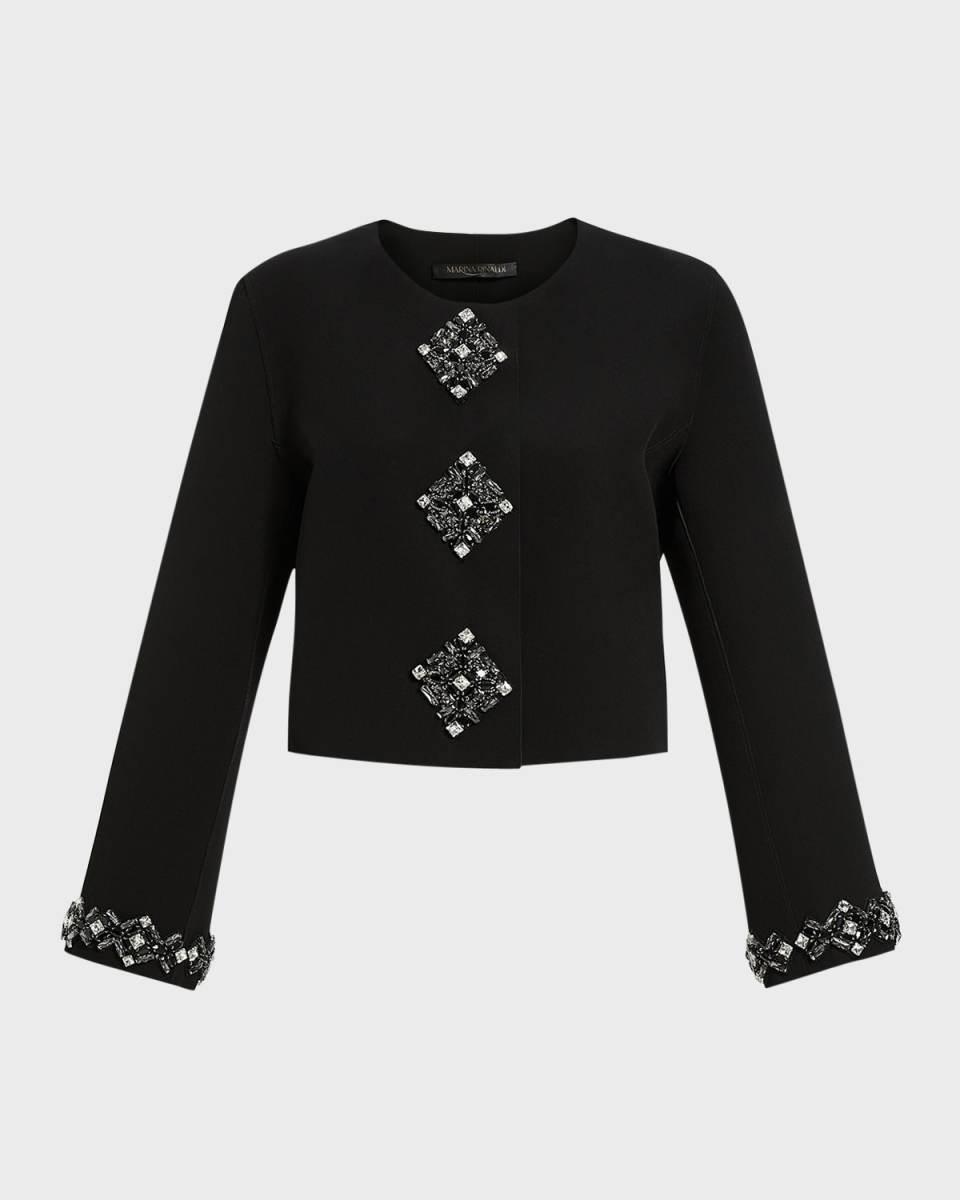 Plus Size Mabel Crystal-Embellished Jacket