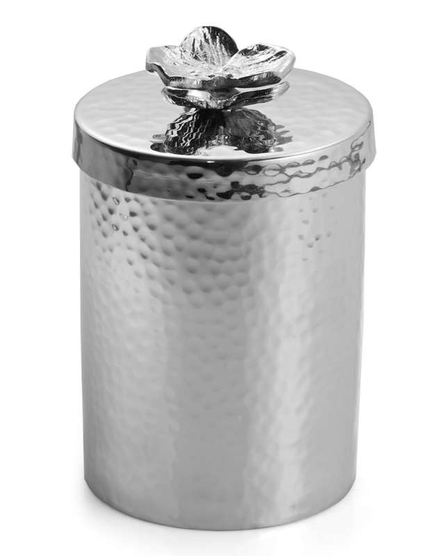 White Orchid Round Container