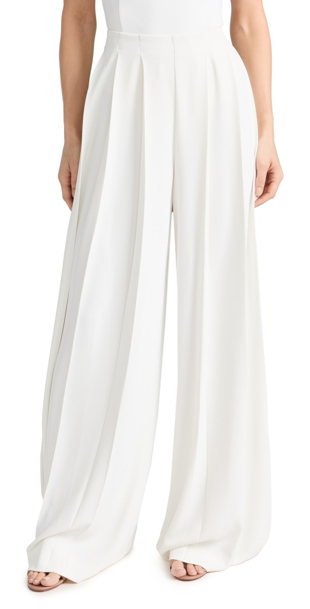 L'AGENCE Nova Pleated Pants Ivory
