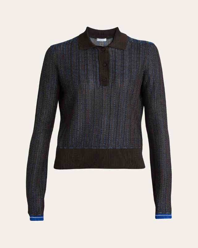 Multicolor Knit Polo Sweat